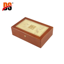 DS High Level Pu Leather Coin Packaging Wood Box For Commemorative Coin